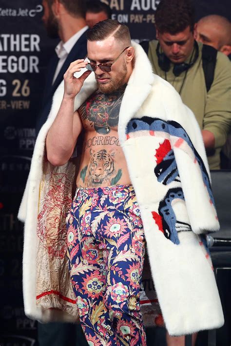 conor mcgregor white mink gucci coat|Conor McGregor Went Full Fight Club for His Latest .